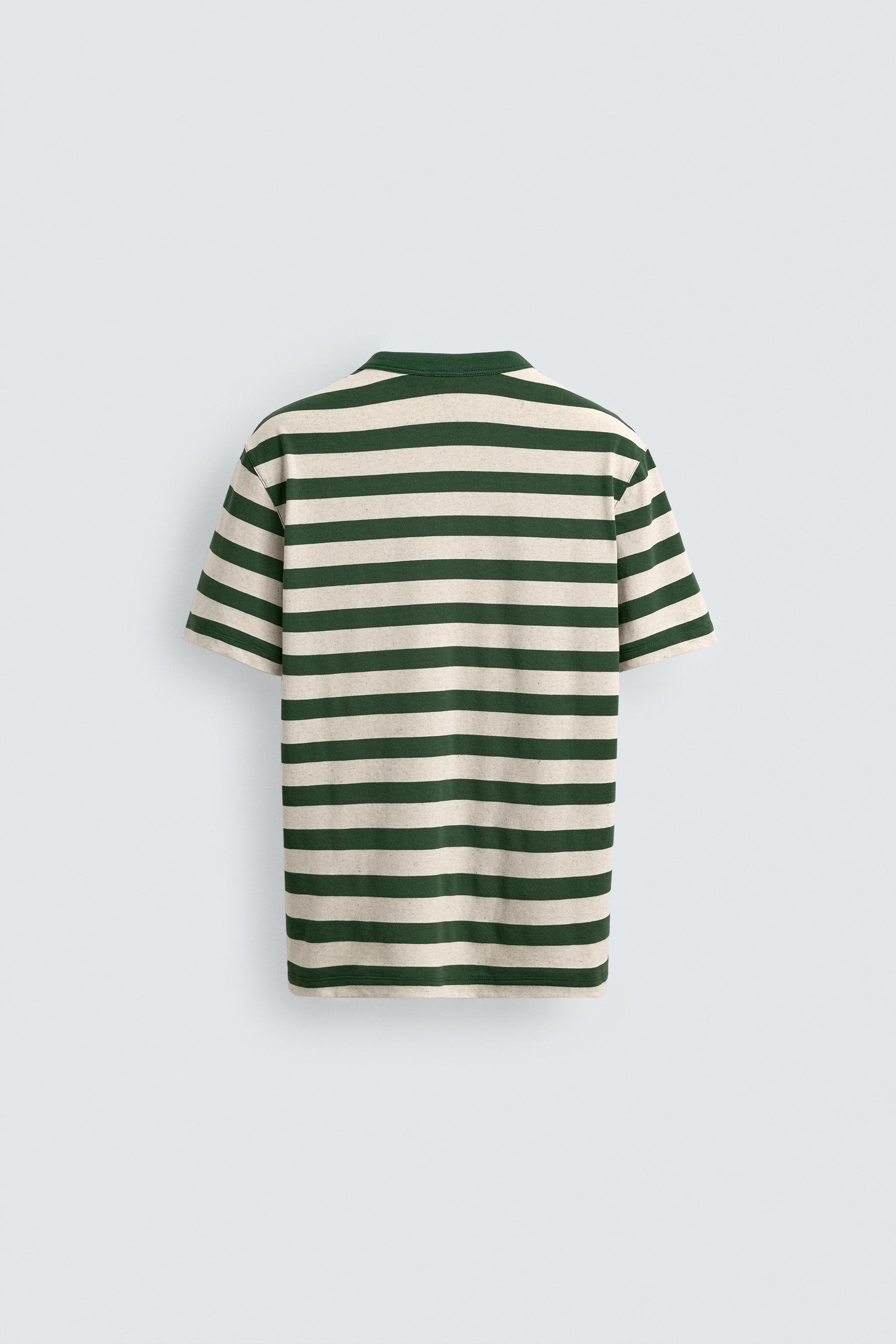T-SHIRT MANCHES COURTES À RAYURES
